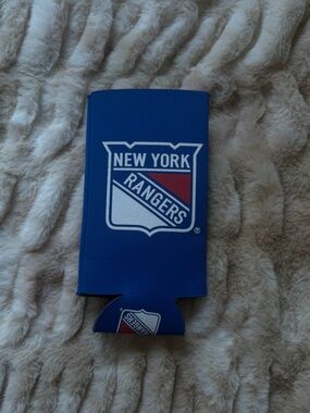 New York Rangers Blue Can Cooler Koozie - Official Team Logo